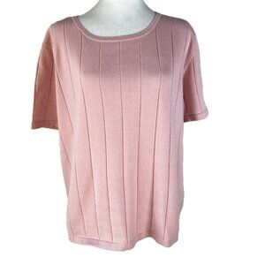 🌷Penmans Plus Petal Pink Knit short sleeveTop Size 20W Sweet & Stylish🌷